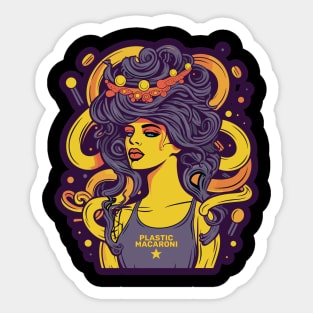 Plastic Macaroni Boho Trippy Hippy Gurl Sticker